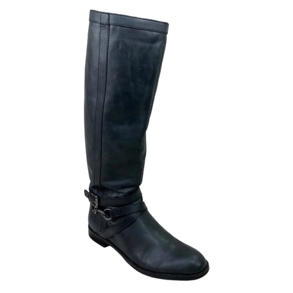 Coach Tall Marlena Leather Knee High Riding Boots 9.5 - Picture 2 of 11